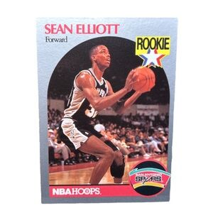Sean Elliott Rookie 1990 San Antonio Spurs NBA HOOPS #267 Trading Card